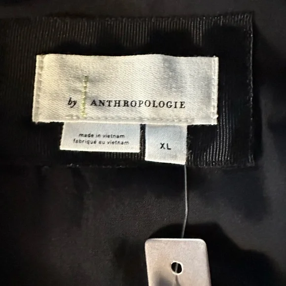 Anthropologie Somerset Black Faux Leather and Lace Maxi Dress - Picture 9 of 11